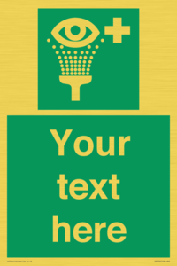 Custom Eye Wash Station Sign